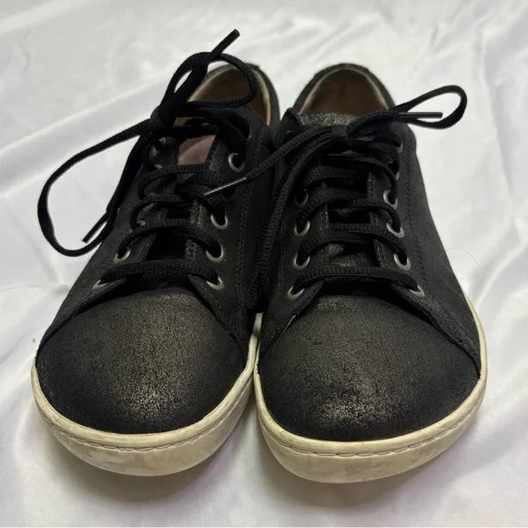 Birkenstock Arran Women’s 40 Low Top Leather Low Top Sneakers in Black Metallic - Picture 2 of 9